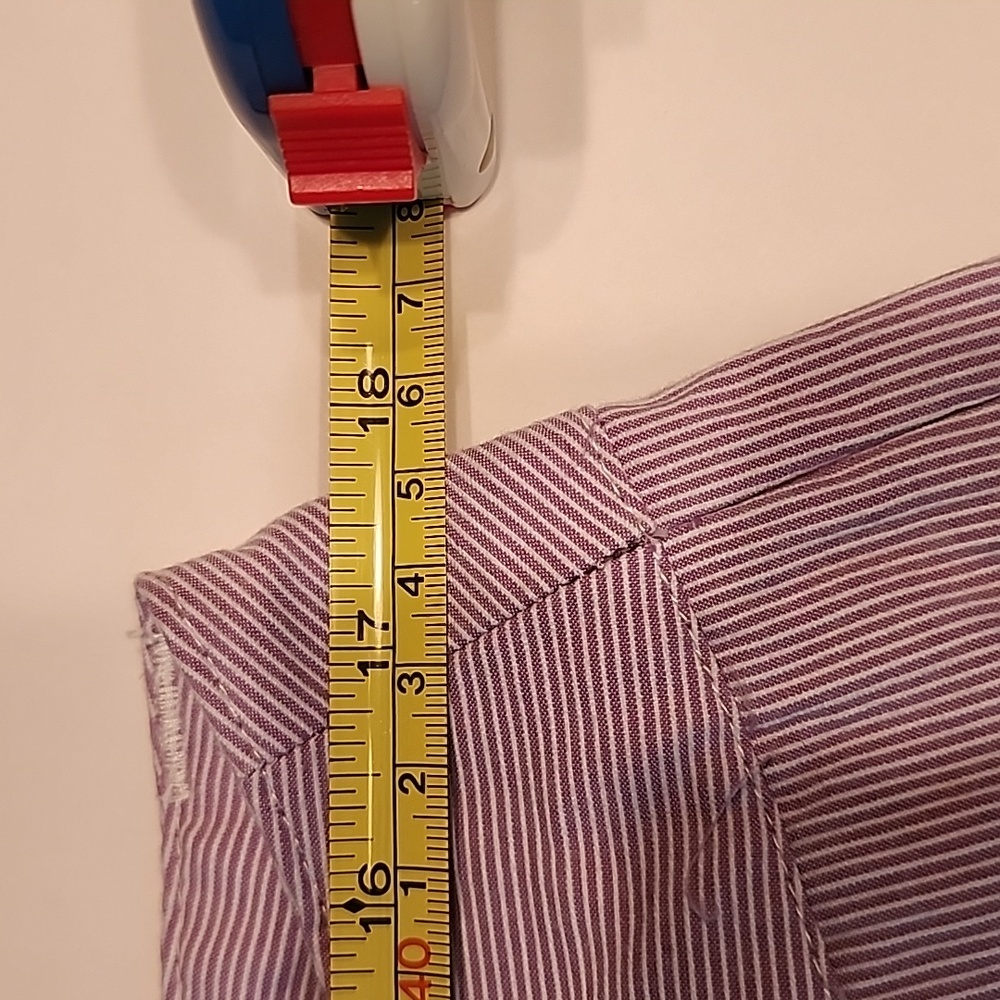 CHRISTOPHER & BANKS Lavender and White Pinstripe Ankle Pants Size 12 Petite - Picture 10 of 12